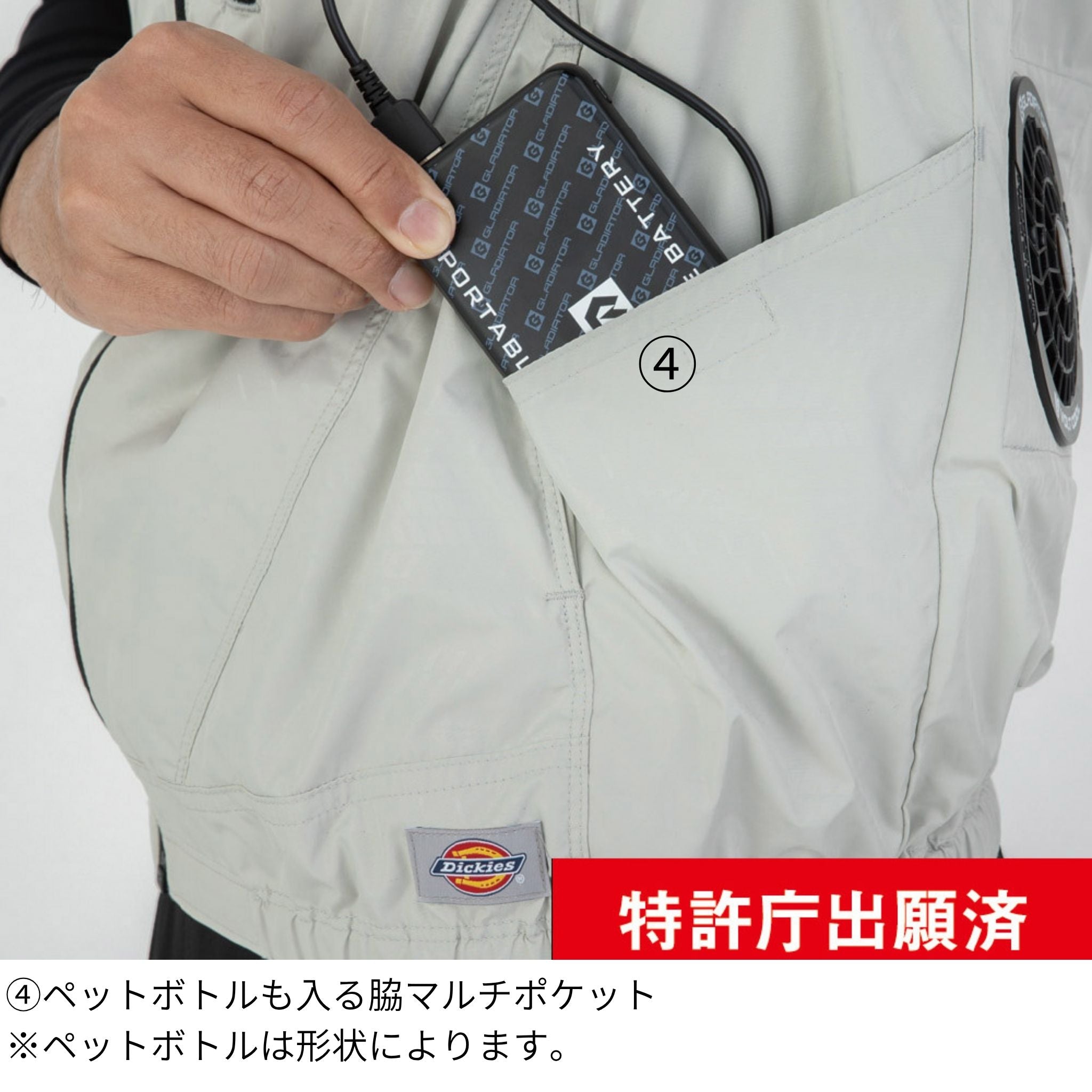 ボルトクール日傘遮熱🄬ベスト(ペルチェネックホルダー付) [D-229] 春夏 コーコス信岡