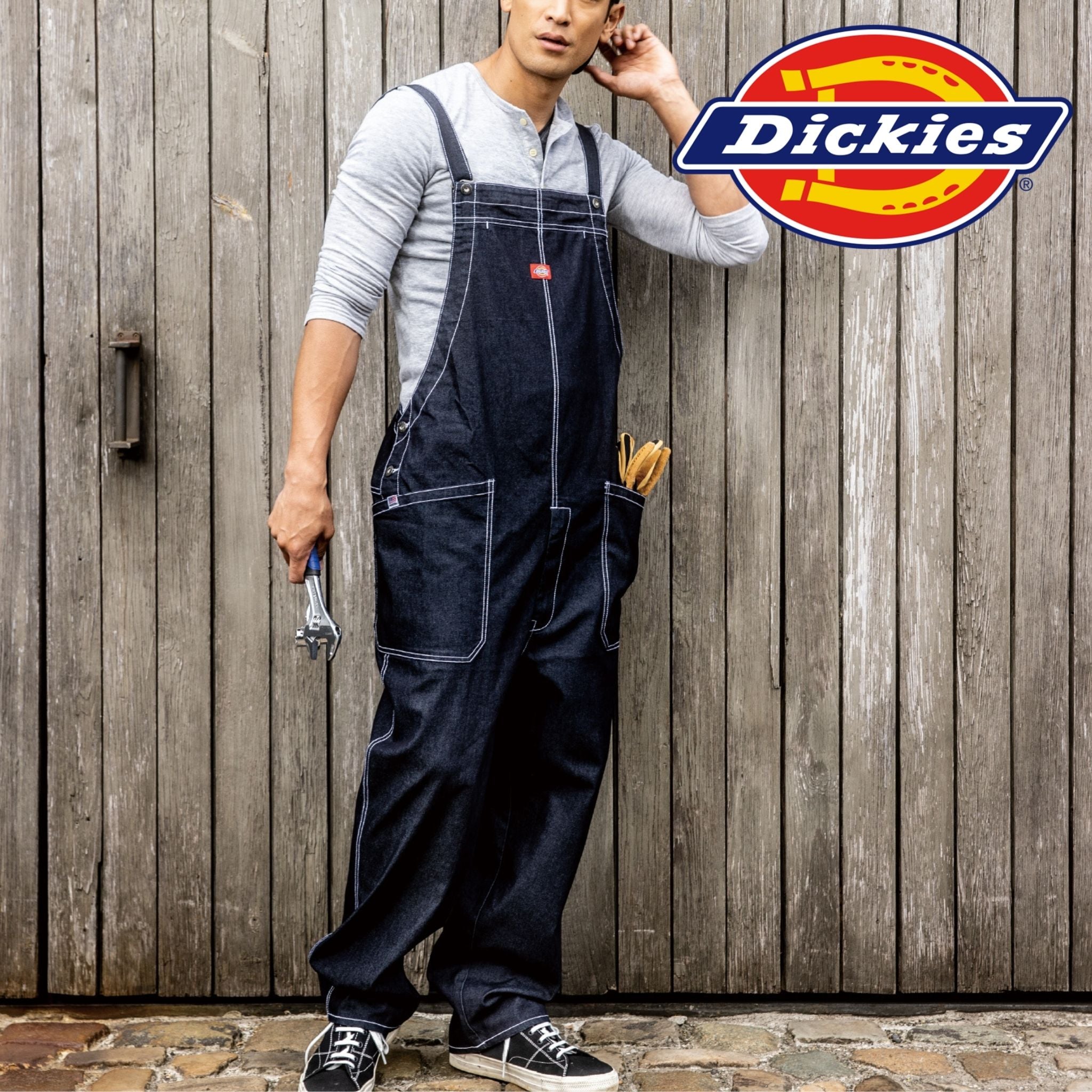 ストレッチデニムサロペット [D-709] 通年 コーコス信岡