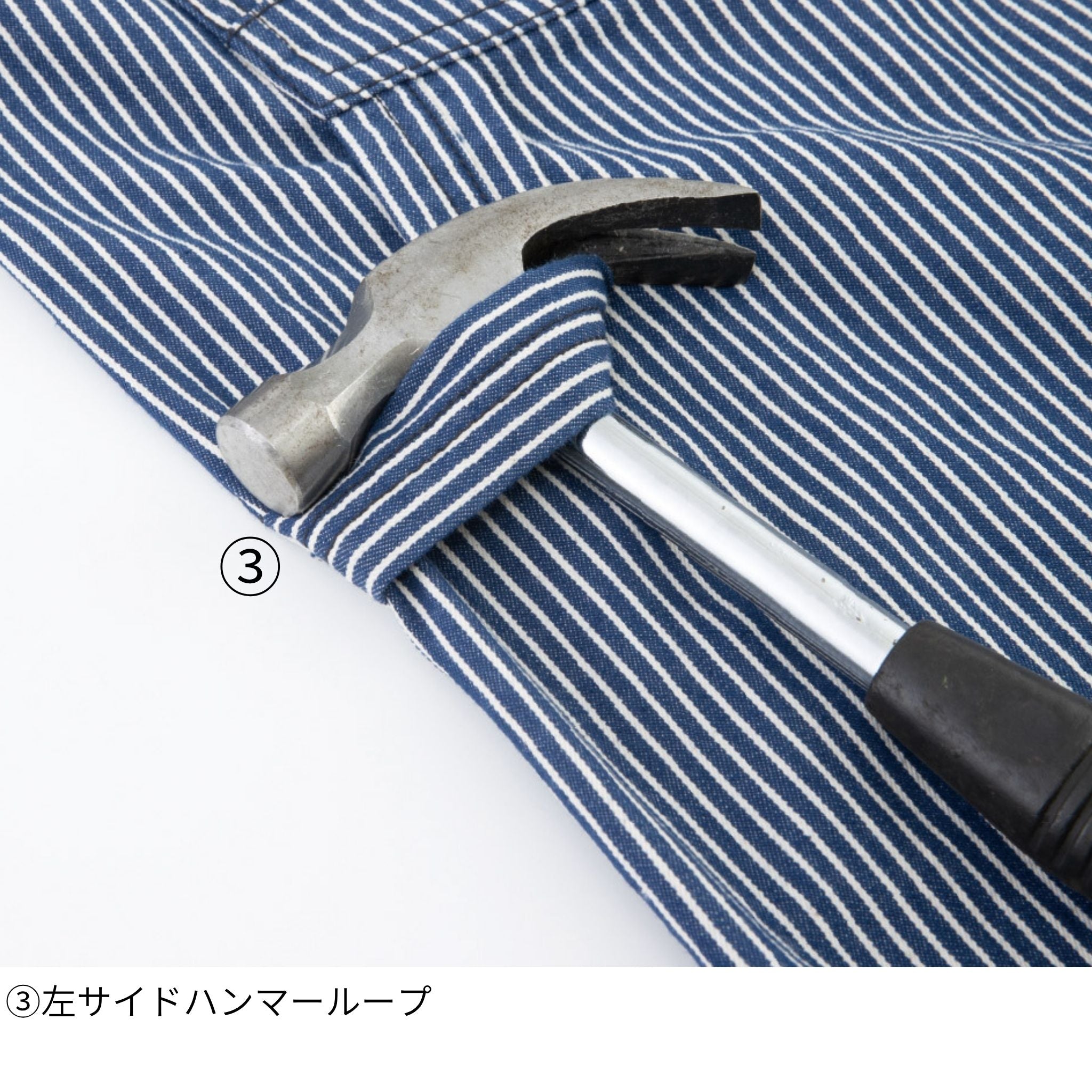 ライトストレッチヒッコリーオーバーオール（ショート丈） [D-7103] 春夏 コーコス信岡