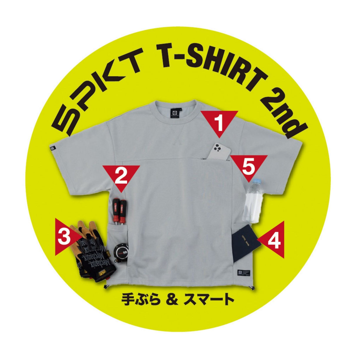 フェイスコットンDRY5ポケット半袖Tシャツ [G-107] 春夏 コーコス信岡