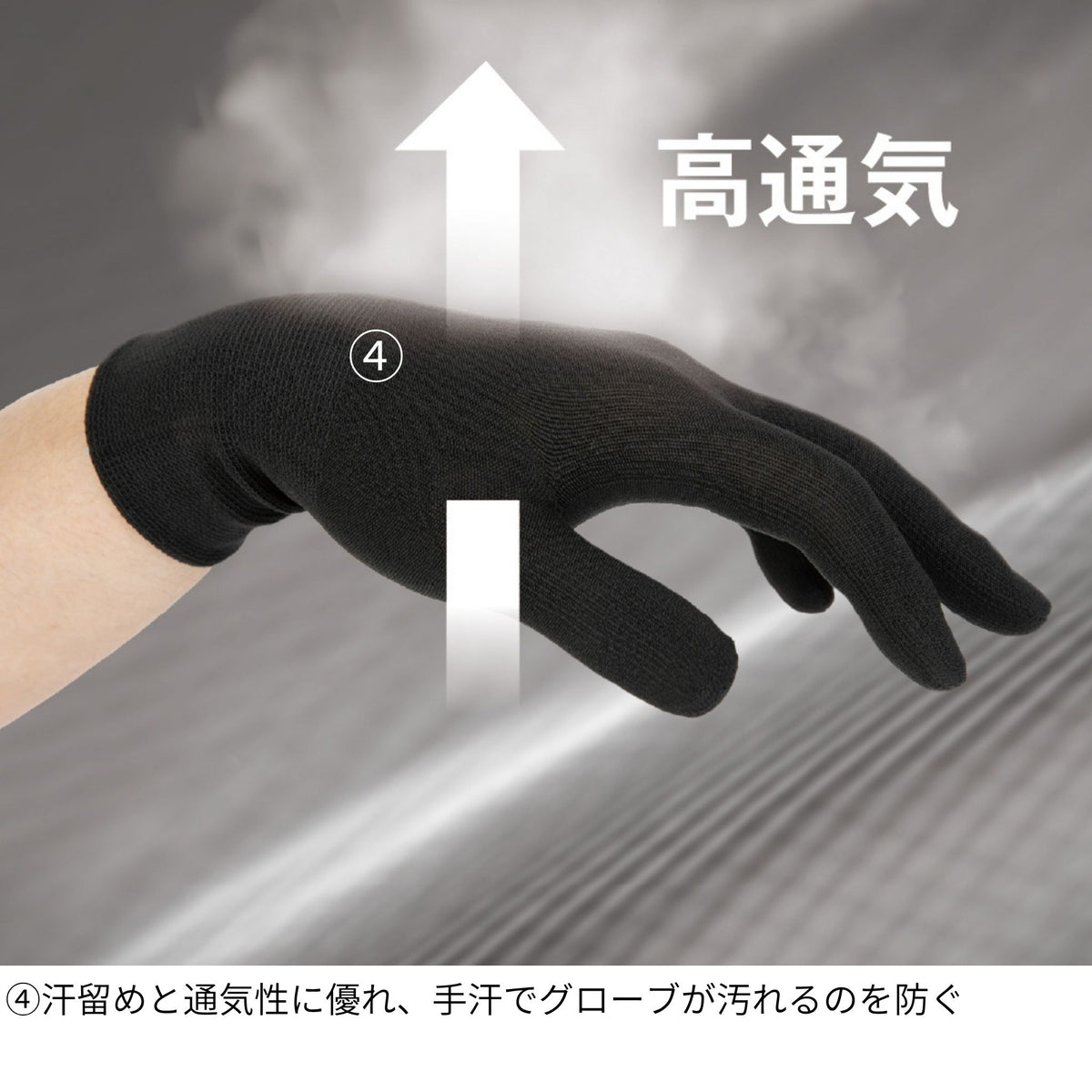 ニオイクリア®消臭インナー手袋10枚(5双組) [G-201] 通年 コーコス信岡