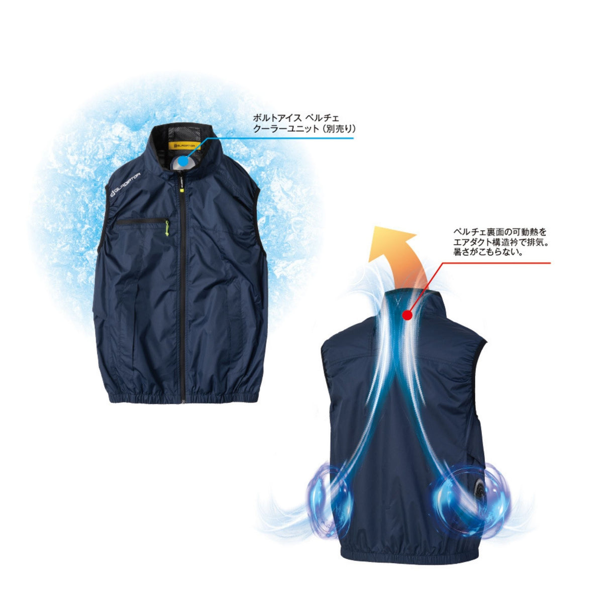 ボルトクール日傘遮熱®半袖ブルゾン [G-2030] 春夏 コーコス信岡