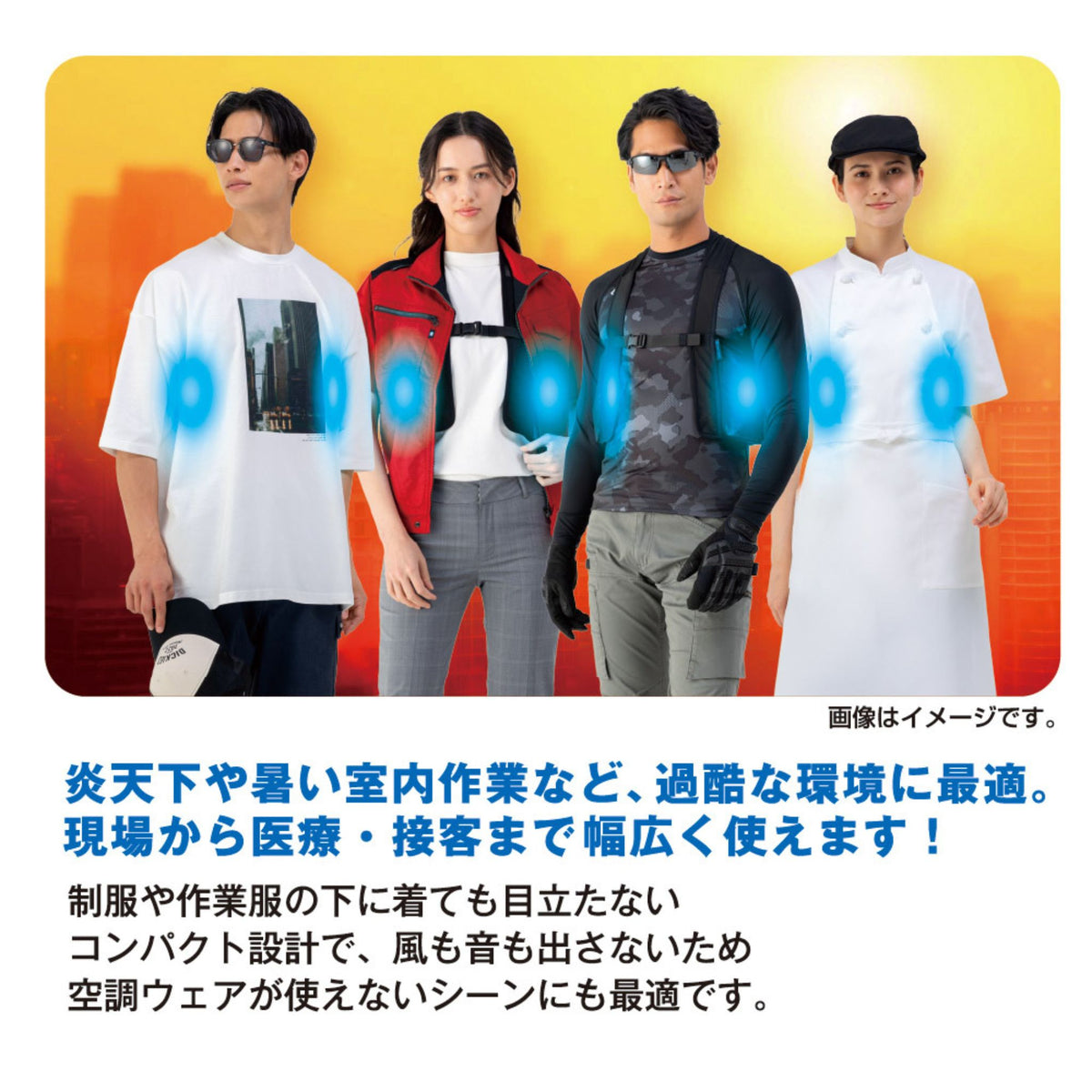 アイスメッシュベスト保冷剤150g用6ポケット＆ペルチェ穴 [GI-469] 春夏 コーコス信岡
