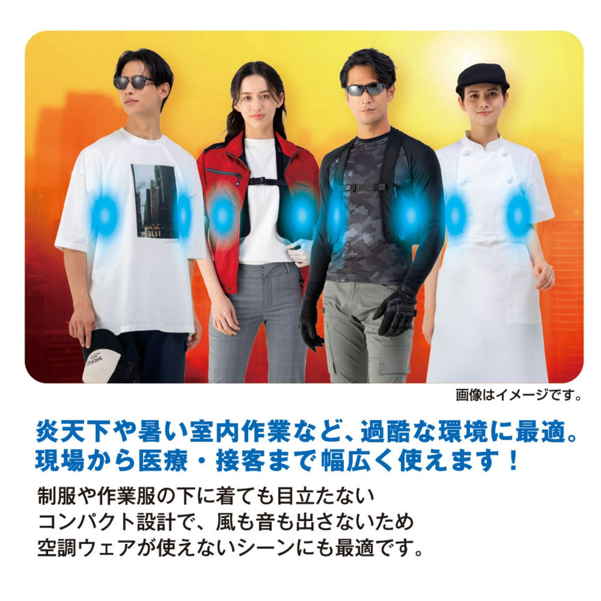 アイスメッシュベスト保冷剤300g用6ポケット [GI-479] 春夏 コーコス信岡